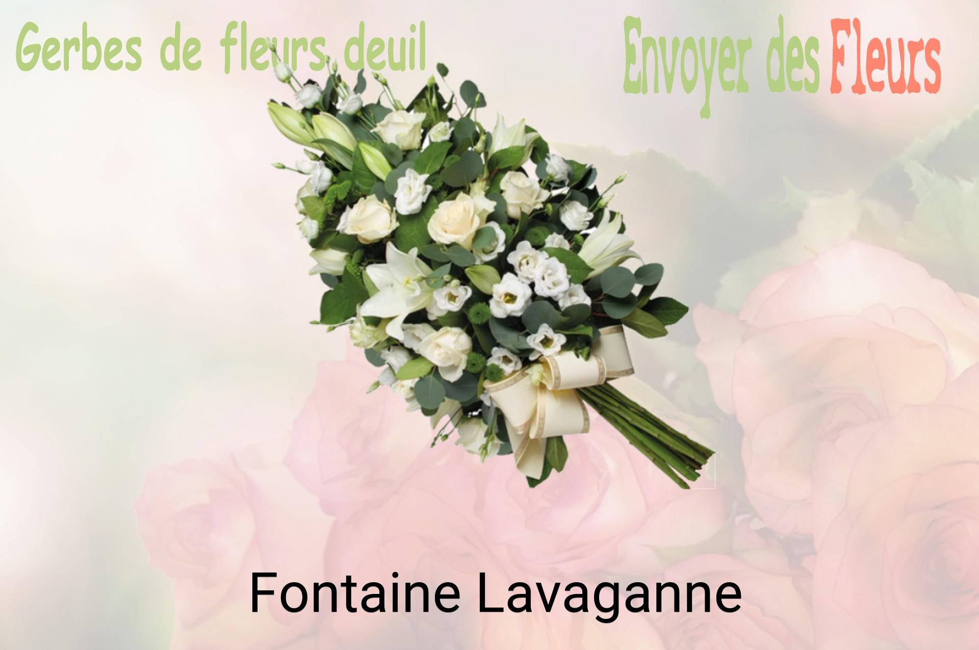 Gerbe de fleurs de deuil livrée à Fontaine-Lavaganne